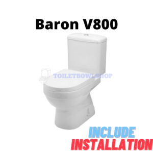 Baron 1-Piece Toilet Bowl Water Closet W-888 (Geberit Flushing System)